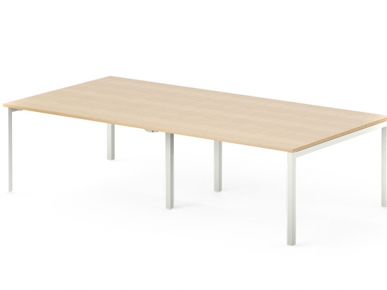 Ensemble de 3 tables de réunion carrées à juxtaposer 360x120 cm