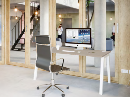 Bureau individuel scandinave avec obturateurs