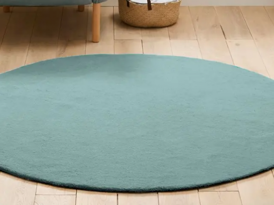 Tapis rond, coton tufté