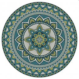 Tapis rond déco en vinyle