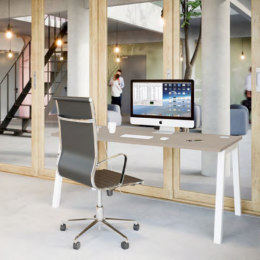 Bureau individuel scandinave avec obturateurs