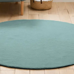 Tapis rond, coton tufté