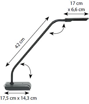lampe de bureau à double bras articulé