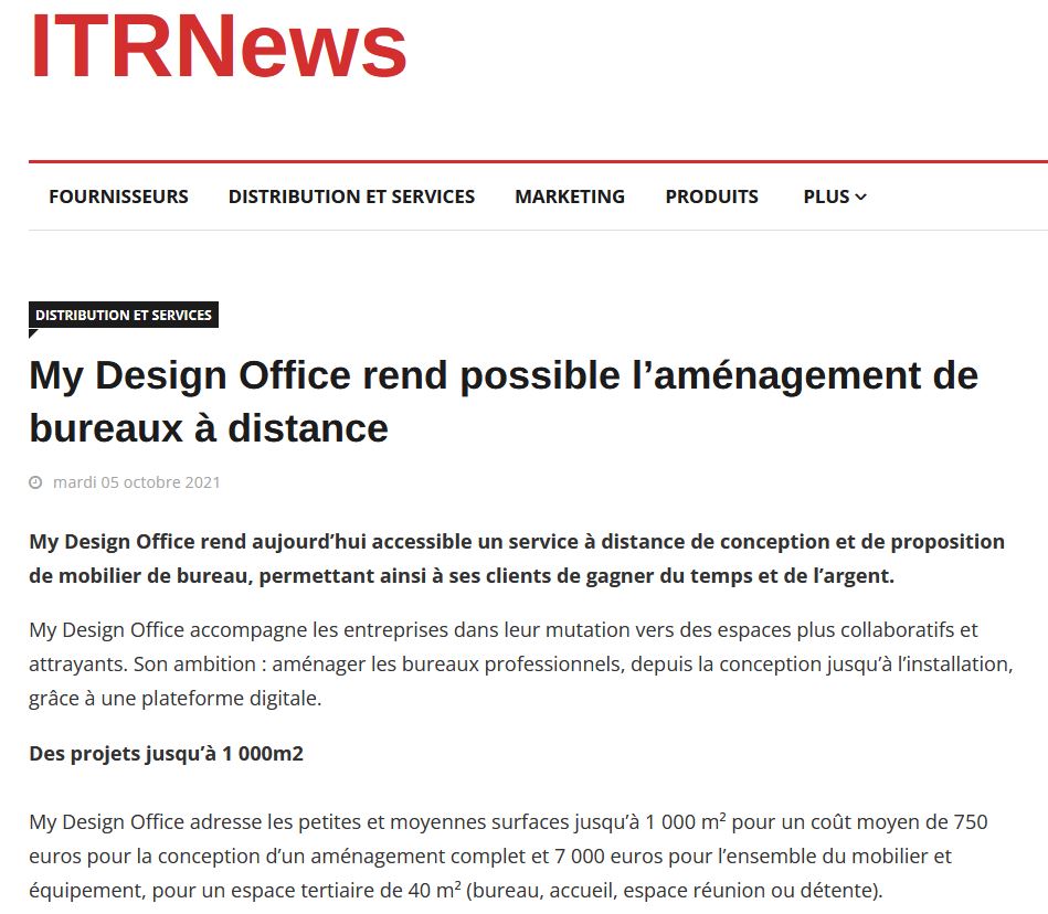 ITR parle de My Design Office